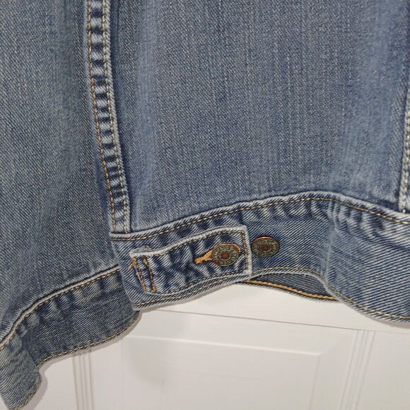 Levis Mens Denim Blue Jacket XL Standard Trucker Comfort Everyday Wear - Picture 14 of 16